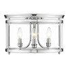 Payton Flush Mount in Chrome with Clear Glass (1157-FM CH)