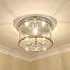 Payton Flush Mount in Chrome with Clear Glass (1157-FM CH)