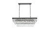 Josephine 36 Inch Rectangular Rectangular Chandelier In Black (1060G36BK)