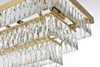 Josephine 36 Inch Rectangular Chandelier In Satin Gold (1060G36SG)