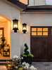 Elegant Furniture and Lighting Collins 12 Inch Outdoor Wall Sconce In Black (OD316W28BK)