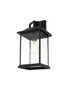 Elegant Furniture and Lighting Saul 16 Inch Outdoor Wall Sconce In Black (OD612W16BK)