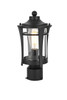 Elegant Furniture and Lighting Artemis 13 Inch Outdoor Post Light In Black (OD609P13BK)