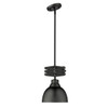 Hawthorn 1 Light Pendant In Matte Black With Matching Shade(s) (3824-S BLK-BLK)