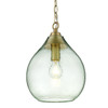 Ariella 1 Light Pendant In Champagne Bronze With Seafoam Glass (1094-S BCB-SHG)