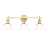Orwell 3-Light Vanity Light in Brushed Champagne Bronze with Opal Glass (3306-BA3 BCB-OP)