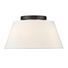 Penn Flush Mount in Matte Black with Modern White Shade (3189-FM BLK-MWS)