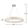 Artcraft Lighting Elegance Integrated LED Chandelier 40", Chrome with Crystal Glassware (AC6923PN)