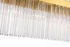 Artcraft Lighting Emma 7 Light Island Light, Brushed Brass with Glass Rods (AC12064BR)