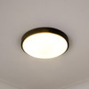 Gabi 13" Flush Mount in Matte Black with Opal Glass (9128-FM13 BLK-OP)