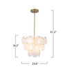 Artcraft Lighting Lily 8 Light Chandelier, Brushed Brass with Wispy White Murano Style Glass (AC12211BR)