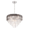 Artcraft Lighting Bianca 12 Light Chandelier, Polished Nickel, Crystalline Smoke with Piastra Type Glassware (AC12052CS)