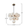Artcraft Lighting Gem Collection 13-Light Chandelier Black and Brushed Brass (AC11872SW)