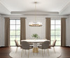 Artcraft Lighting Skye 8 Light Chandelier, Brass with Wispy White Murano Style Glass (AC12178BR)