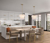 Artcraft Lighting Lily 4 Light Pendant, Brushed Brass with Wispy White Murano Style Glass (AC12210BR)
