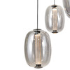 Artcraft Lighting Vega Integrated LED Chandelier, Black with Dark Smoke Glassware (AC6955SM)