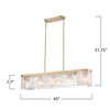 Artcraft Lighting Skye 6 Light Island Light, Brass with Wispy White Murano Style Glass (AC12175BR)