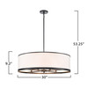 Artcraft Lighting High Street 8 Light Island Light 30", Black (AC12165BK)