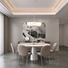Artcraft Lighting Skye 6 Light Chandelier, Brass with Wispy White Murano Style Glass (AC12176BR)