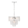 Artcraft Lighting Bianca 5 Light Pendant, Polished Nickel, Crystalline with Piastra Type Glassware (AC12051CR)