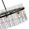 Artcraft Lighting Ava 4 Light Island Light, Black with Glass Rods (AC12084BK)