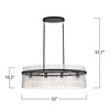 Artcraft Lighting Ava 4 Light Island Light, Black with Glass Rods (AC12084BK)