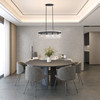 Artcraft Lighting Ava 4 Light Island Light, Black with Glass Rods (AC12084BK)