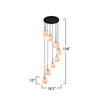 Artcraft Lighting Crema 8 Light Chandelier 18.5", Black, Brushed Brass with Alabaster style glass (SC13379BB)