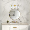Artcraft Lighting Myla 3 Light Bathroom, Vintage Brass with Ribbed Glass Glassware (AC12023BR)