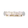 Artcraft Lighting Lily 5 Light Bathroom Vanity, Brushed Brass with Wispy White Murano Style Glass (AC12215BR)