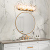 Artcraft Lighting Lily 5 Light Bathroom Vanity, Brushed Brass with Wispy White Murano Style Glass (AC12215BR)