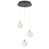 Artcraft Lighting Snowflake 3 Light Integrated LED Pendant, Satin Brass (AC12151BB)