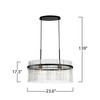 Artcraft Lighting Ava 2 Light Chandelier, Black with Glass Rods (AC12082BK)