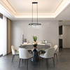Artcraft Lighting Ava 2 Light Chandelier, Black with Glass Rods (AC12082BK)