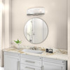 Artcraft Lighting Skye 3 Light Bathroom Vanity, Brushed Nickel with Wispy White Murano Style Glass (AC12173BN)