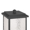 Artcraft Lighting Estate 3 Light Outdoor Post Light, Black, Brass with Rain Glassware (AC9273BK)