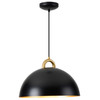 Artcraft Lighting Pantheon - 1-Light Pendant - 19.5" - Black/Rust Brass (AC12001BB)