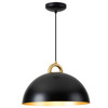 Artcraft Lighting Pantheon - 1-Light Pendant - 19.5" - Black/Rust Brass (AC12001BB)
