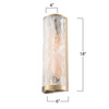 Artcraft Lighting Skye 2 Light Wall Sconce, Brass with Wispy White Murano Style Glass (AC12177BR)