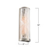 Artcraft Lighting Skye 2 Light Wall Sconce, Brushed Nickel with Wispy White Murano Style Glass (AC12177BN)