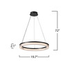 Artcraft Lighting Ari Integrated LED Pendant 20", Black (AC6832BK)