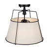 Artcraft Lighting Pullman Collection 3-Light Semi-Flush Mount Black (SC13362BK)