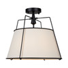 Artcraft Lighting Pullman Collection 3-Light Semi-Flush Mount Black (SC13362BK)