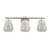 Artcraft Lighting Brooke 3 Light Bathroom Vanity, Brushed Nickel with Wispy White Glassware (AC12183BN)