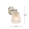 Artcraft Lighting Brooke 1 Light Wall Sconce, Brushed Nickel with Wispy White Glassware (AC12181BN)