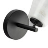 Artcraft Lighting Brooke 1 Light Wall Sconce, Black with Wispy White Glassware (AC12181BK)