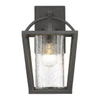 Mercer 1 Light Outdoor Wall In Natural Black With Seeded Glass (4309-OWM NB-SD)