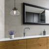 Nash Small Pendant in Matte Black with Clear Glass (3419-S BLK-CLR)