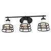 Locklyn 3 Light Vanity In Matte Black W/ Matte White Shade(s) (1109-BA3 BLK-WHT)