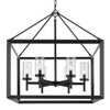 Smyth 6 Light Chandelier in Matte Black with Clear Glass Shades (2073-6 BLK-CLR)